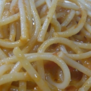 醤油味のパスタ